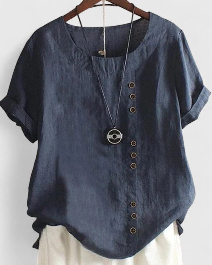 Clara | Comfortable Short Sleeve Blouse