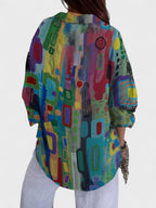 Clara | Elegant Geometric Pattern Blouse