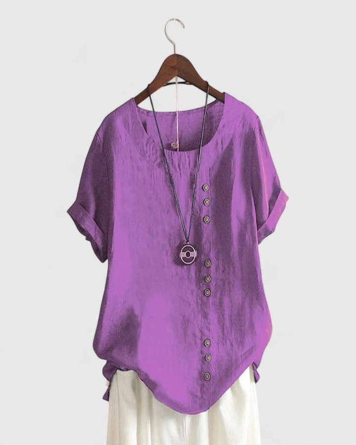 Clara | Comfortable Short Sleeve Blouse