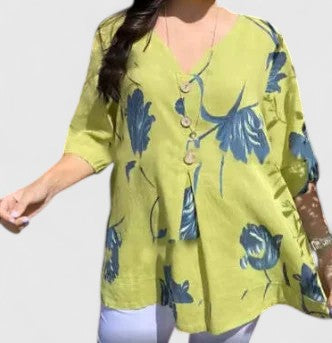 Clara | Elegant Floral Print Blouse